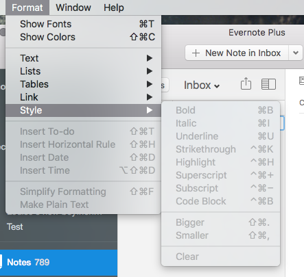 Code formatting menu option
